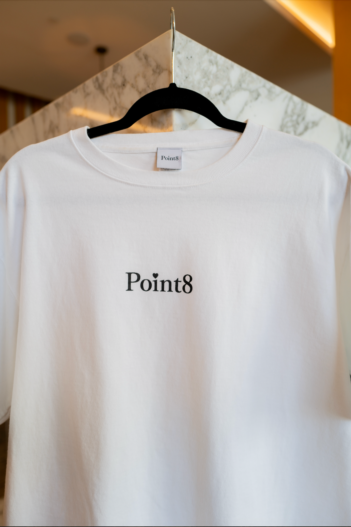 【Next Wave】Point8 Heart Logo T-shirts (White)